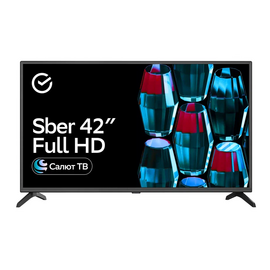  42" Телевизор Sber SDX 42F2018 черный 1920x1080, Full HD, 60 Гц, Wi-Fi, Smart TV, Салют ТВ 