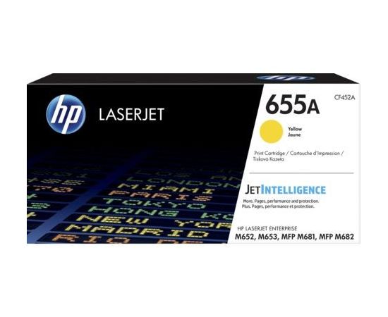  Картридж лазерный HP 655A CF452A желтый (10500стр.) для HP M652/653/M681/682 