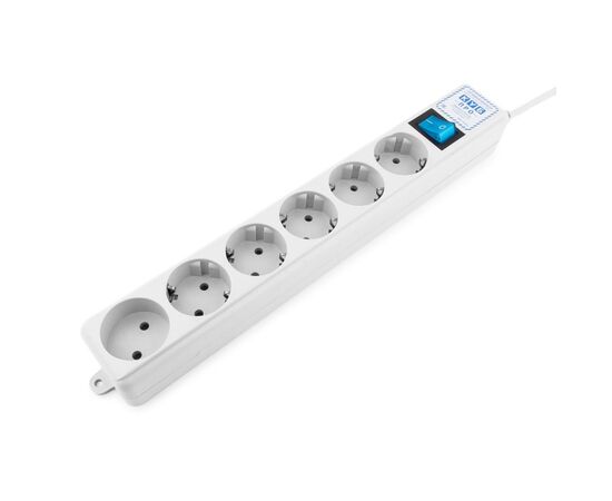  Сетевой фильтр Power Cube Pro (SPL(5+1)-16B-P-1.9M) 1,9 м, 6 розеток, белый 