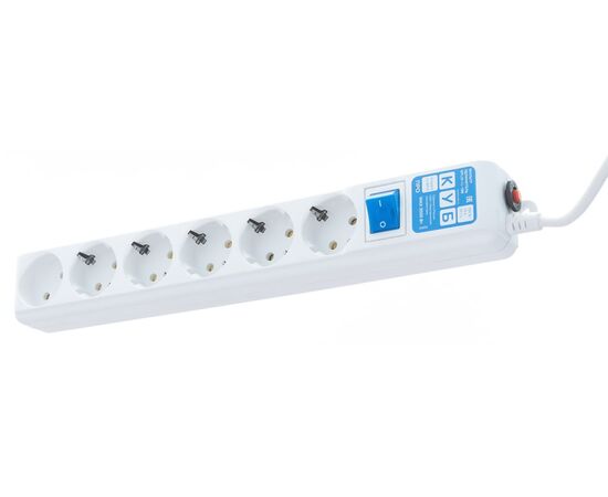  Сетевой фильтр Power Cube Pro (SPL(5+1)-16B-P-1.9M) 1,9 м, 6 розеток, белый 