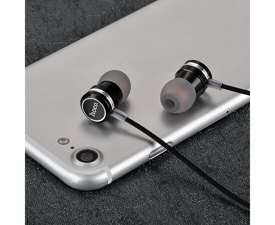  Проводные наушники с микрофоном внутриканальные Hoco M16 Ling saund metal universal, 3.5 Jack (black 
