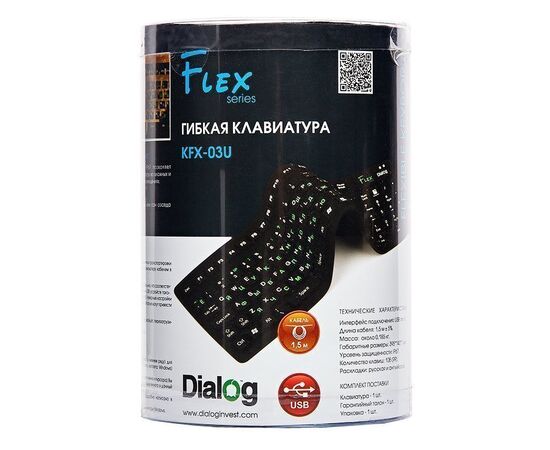  Клавиатура Dialog Flex KFX-03U USB (black) 