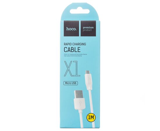  Кабель USB - micro USB Hoco X1 Rapid для HTC/Samsung (100 см) (white) 