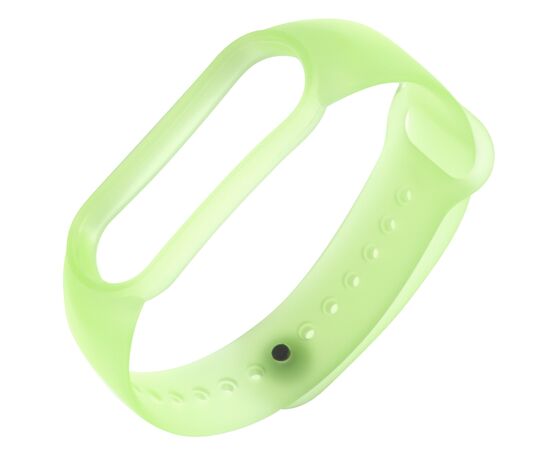  Ремешок силиконовый прозрачный для фитнес-браслета Xiaomi Mi Band 5/ Mi Smart Band 6, салатовый 