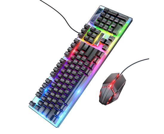  Игровая клавиатура и мышь HOCO GM18 Luminous, черный, Russian version 