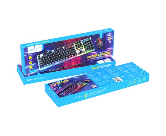  Игровая клавиатура и мышь HOCO GM18 Luminous, черный, Russian version 