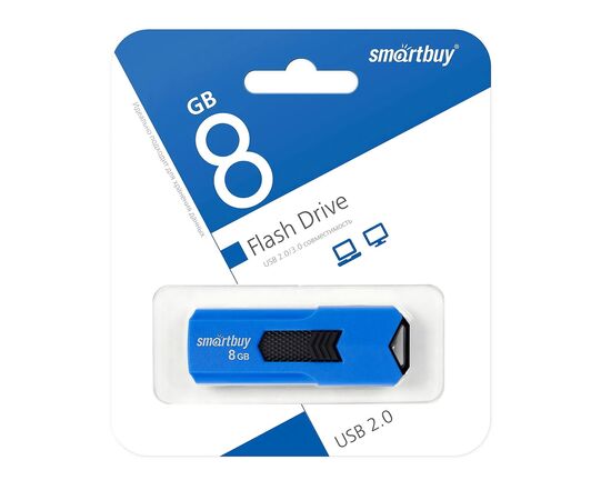  Флэш накопитель USB  8 Гб Smart Buy STREAM (blue) (98804) 