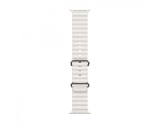 Силиконовый браслет  Ocean Band для Apple Watch 42/44/45/49/  для Smart X8 Ultra, Smart GS8 Ultra, белый 
