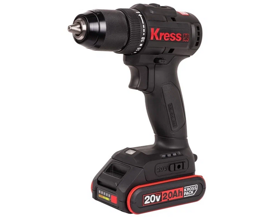  Дрель-шуруповерт аккумуляторный KRESS KU212.1 20V 2Ачx2 ЗУ Сумка+коробка 