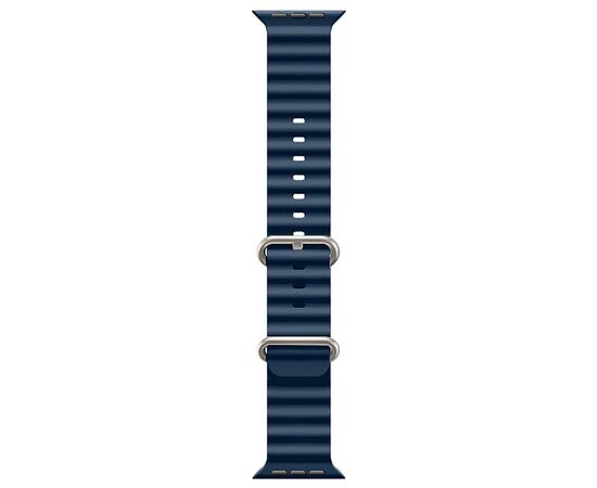  Силиконовый браслет  Ocean Band для Apple Watch 38/40/41/Smart X7 mini/Smart GS8 mini / темно-синий 