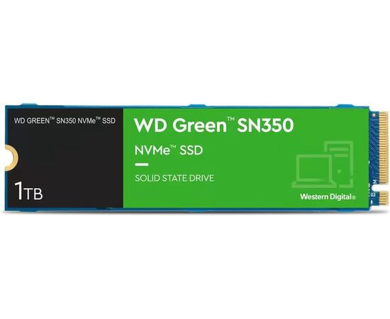  SSD WD SN350 ( WDS100T3G0C) Original PCI-E x4 1Tb Green M.2 2280 