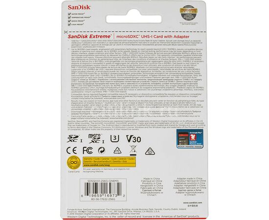  Карта памяти SANDISK MicroSDXC 256GB SDSQQVR-256G-GN6IA UHS-3 