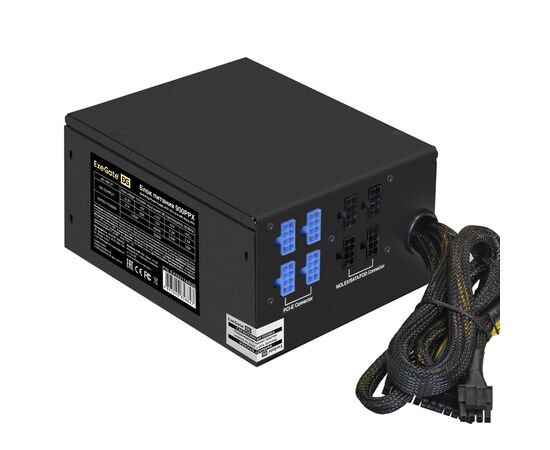  Блок питания ExeGate 900PPX EX222114RUS 900W ATX, APFC, КПД 82 (80 Plus), 14cm fan, 24pin, 2x(4+4)pin, PCIe, 5xSATA, 4xIDE, black, RTL 