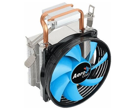  Охладитель AeroCool Verkho 1-3P, Multi Sockets, 1 теплотрубка, TPD 100W, 3-pin, fan Ф90x25mm, 2300rpm, 27,6 dBA, 59.9 CFM, HDA (гидродинамический подшипник), MTBF 60000hrs 
