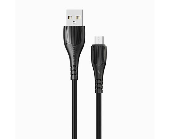  Кабель USB - micro USB Borofone BX37 Wieldy 100см 2,4A  (black) (122821) 