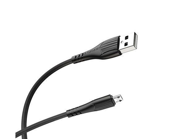  Кабель USB - micro USB Borofone BX37 Wieldy 100см 2,4A  (black) (122821) 