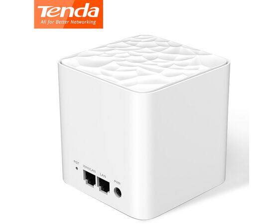  TENDA NOVA MW3-3, Mesh система из трёх Wi-Fi роутеров AC1200 Dual-Band, 867Mbps at 5GHz + 300Mbps at 2.4GHz, 802.11ac/a/b/g/n, 1 10/100 WAN + 4 10/100 LAN, 2 3dBi internal antennas 