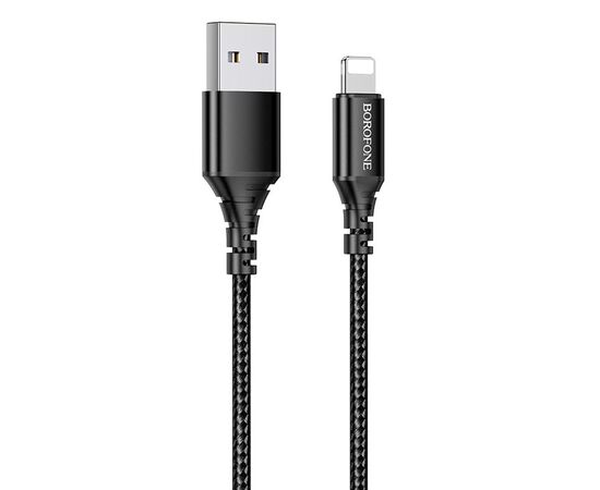  Кабель USB BOROFONE BX54 Ultra bright USB - Lightning, 2.4А, 1 м, черный 