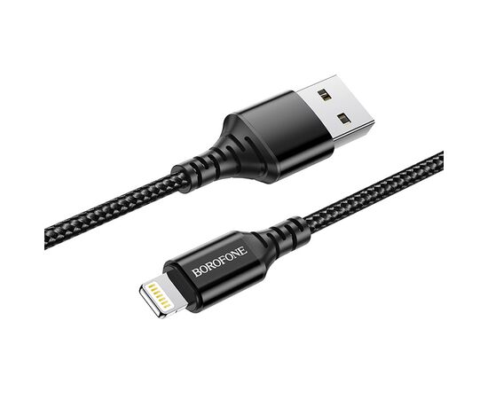  Кабель USB BOROFONE BX54 Ultra bright USB - Lightning, 2.4А, 1 м, черный 