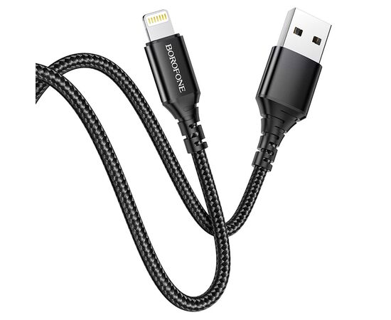  Кабель USB BOROFONE BX54 Ultra bright USB - Lightning, 2.4А, 1 м, черный 