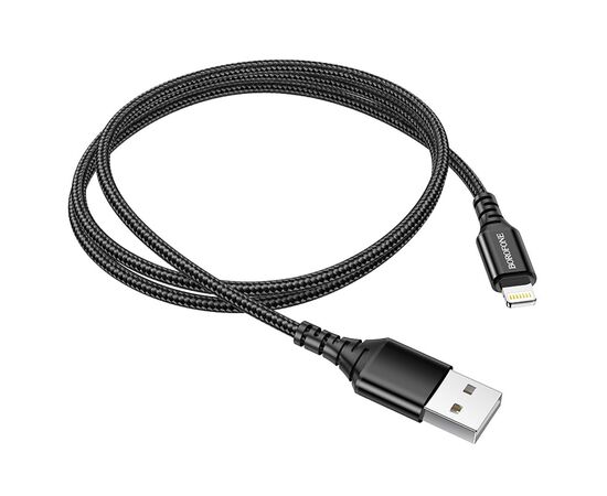  Кабель USB BOROFONE BX54 Ultra bright USB - Lightning, 2.4А, 1 м, черный 