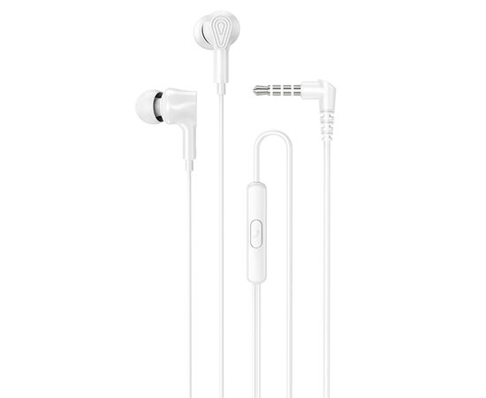  Проводные наушники HOCO M102 Ingenious, Jack 3.5mm, 1.2 м, белый 
