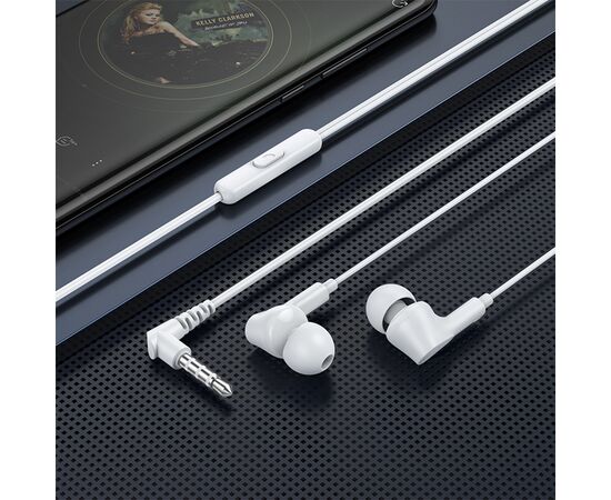  Проводные наушники HOCO M102 Ingenious, Jack 3.5mm, 1.2 м, белый 