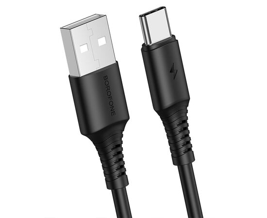  Кабель USB BOROFONE BX47 Coolway USB - Type-C, 2.4А, 1 м, черный 