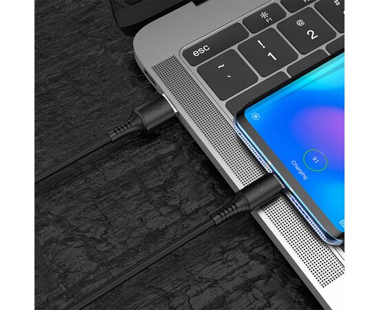  Кабель USB BOROFONE BX47 Coolway USB - Type-C, 2.4А, 1 м, черный 