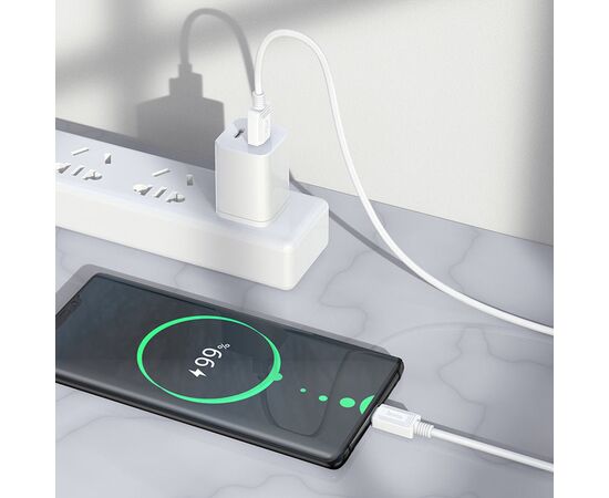  Кабель USB - Type-C Hoco X73 100см 3A (white) (206186) 