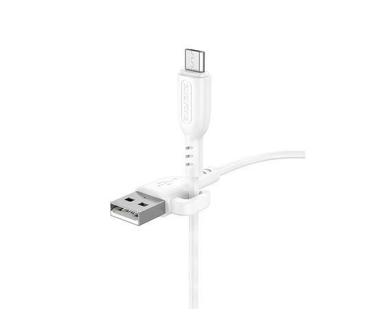  Кабель USB - micro USB Borofone BX91 100см 2,4A (white) (217412) 