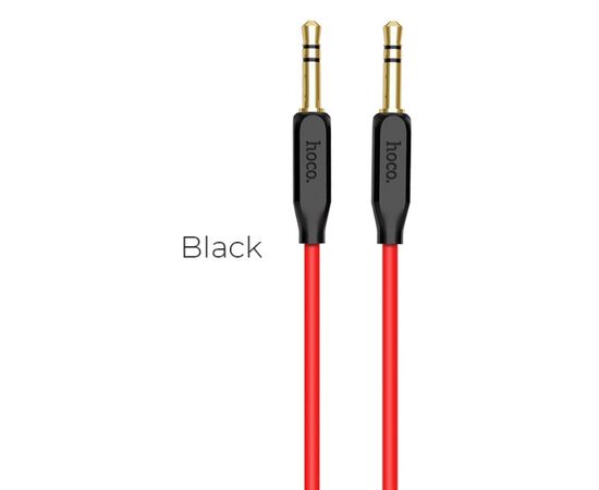  HOCO UPA11/ AUX аудио кабель/3.5 mm jack - 3.5 mm jack/ 1m/ позолоченные контакты/ Black 