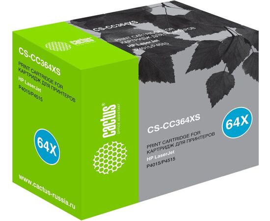  Тонер Картридж Cactus CS-CC364XS черный для HP Laser Jet P4015/P4515 (24000стр.) 