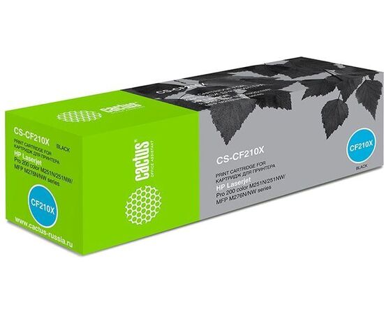  Тонер Картридж Cactus CS-CF210X черный для HP LaserJet Pro 200 M251/M276 (2400стр.) 