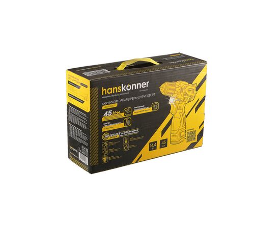  Шуруповерт Hanskonner HCD1645BLC аккумуляторный 2АКБ+ЗУ 