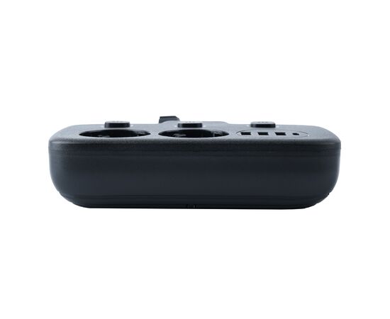  Сетевой удлинитель,  Amper 0,2м, 2 розетки, 3*0,75мм, 10А, 2500 Вт, 3usb, 1Type-C, 3кн, черный. 