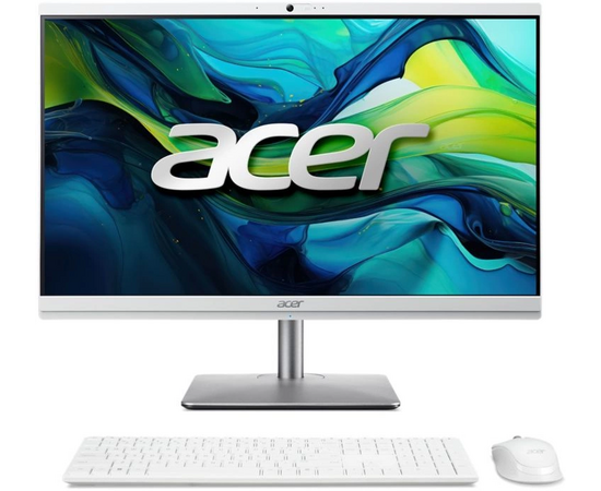  Моноблок Acer Aspire C24-195ES (DQ.BM5CD.001) 23.8" Full HD Core Ultra 7 155U (1.7) 16Gb SSD512Gb UHDG CR Eshell GbitEth 180W клав. мышь серебристый 