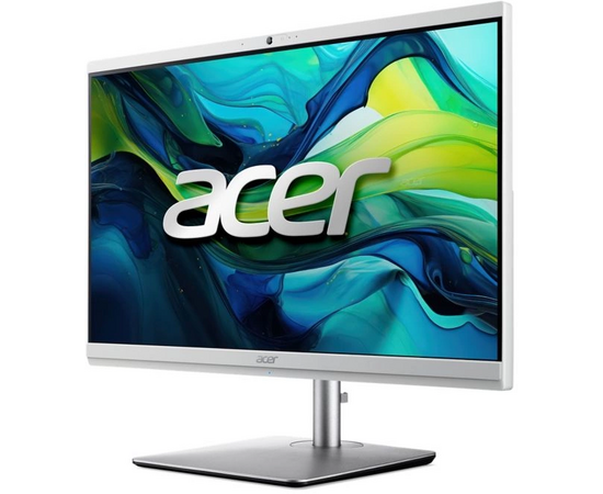  Моноблок Acer Aspire C24-195ES (DQ.BM5CD.001) 23.8" Full HD Core Ultra 7 155U (1.7) 16Gb SSD512Gb UHDG CR Eshell GbitEth 180W клав. мышь серебристый 