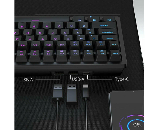  Клавиатура Royal Kludge RK98 Black USB/2.4 GHz/Bluetoth/RGB/Hot Swap/Brown switch 