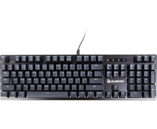  Клавиатура A4Tech Bloody B820R Blue S механическая черный USB for gamer LED (B820R BLACK (BLUE SWITCH)) 