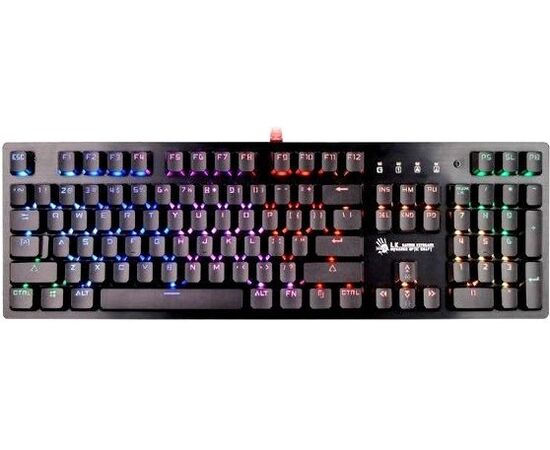  Клавиатура A4Tech Bloody B820R Blue S механическая черный USB for gamer LED (B820R BLACK (BLUE SWITCH)) 