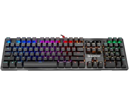  Клавиатура A4Tech Bloody B820R Blue S механическая черный USB for gamer LED (B820R BLACK (BLUE SWITCH)) 