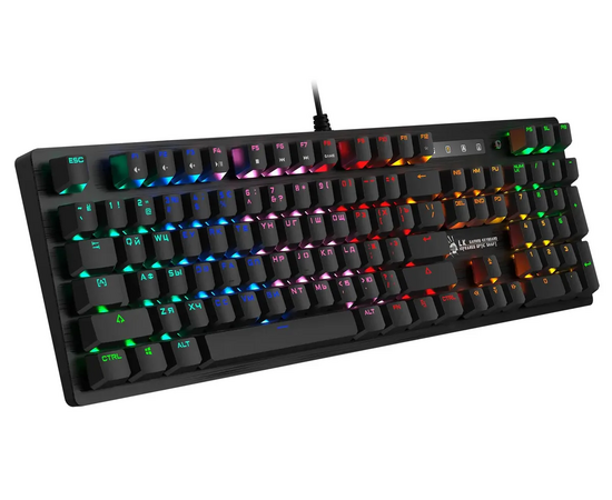  Клавиатура A4Tech Bloody B820R Blue S механическая черный USB for gamer LED (B820R BLACK (BLUE SWITCH)) 