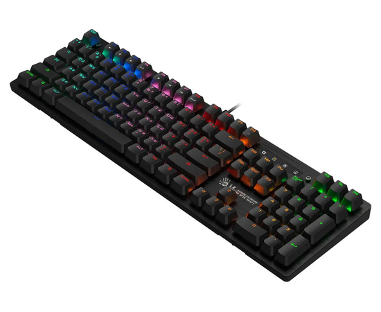  Клавиатура A4Tech Bloody B820R Blue S механическая черный USB for gamer LED (B820R BLACK (BLUE SWITCH)) 