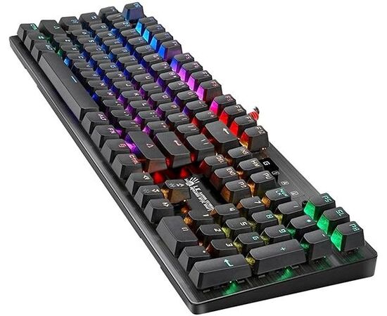  Клавиатура A4Tech Bloody B820R Blue S механическая черный USB for gamer LED (B820R BLACK (BLUE SWITCH)) 