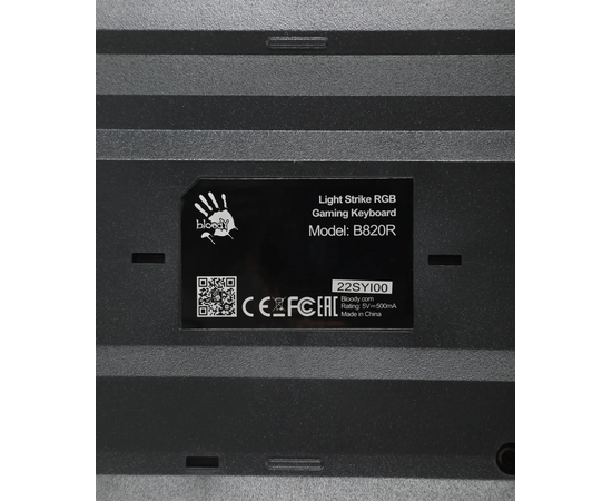  Клавиатура A4Tech Bloody B820R механическая черный USB for gamer LED (B820R BLACK (RED SWITCH)) 