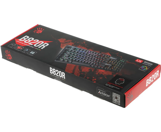  Клавиатура A4Tech Bloody B820R механическая черный USB for gamer LED (B820R BLACK (RED SWITCH)) 