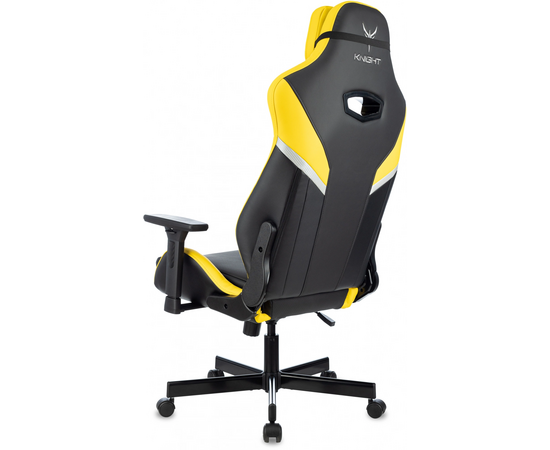  Кресло игровое Knight Thunder 5X Y черный/желтый эко.кожа 