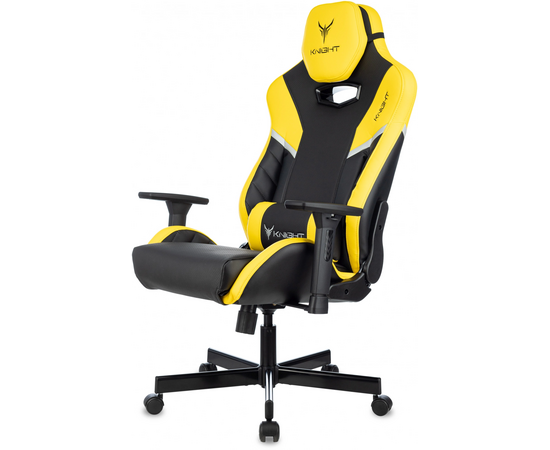  Кресло игровое Knight Thunder 5X Y черный/желтый эко.кожа 