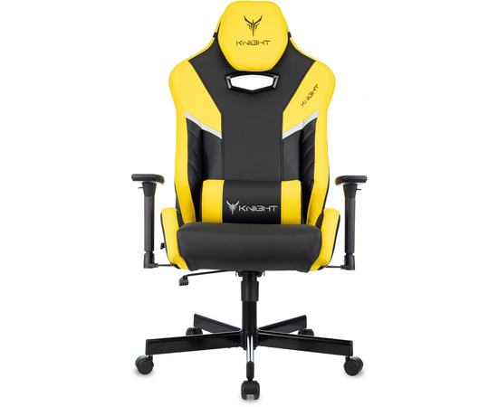  Кресло игровое Knight Thunder 5X Y черный/желтый эко.кожа 